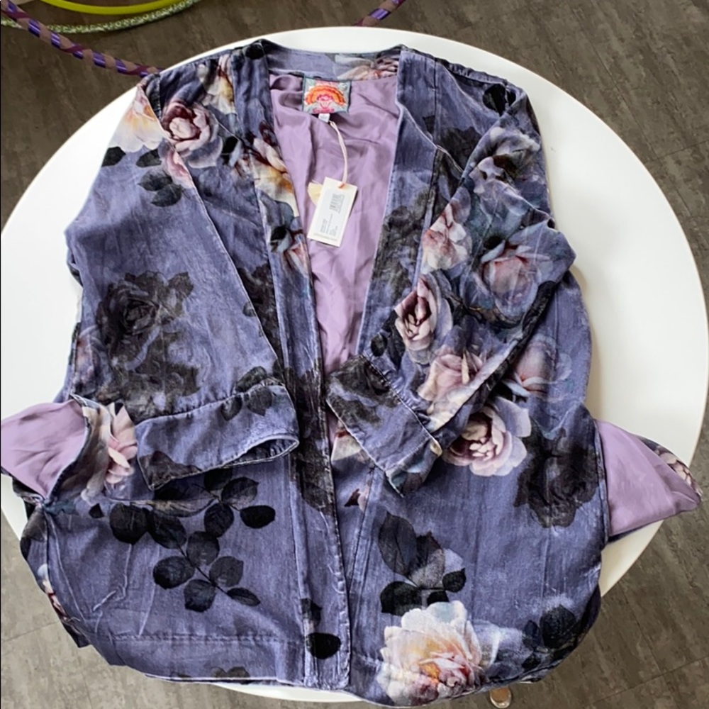 Johnny Was - Midnight Rose Velvet Kimono